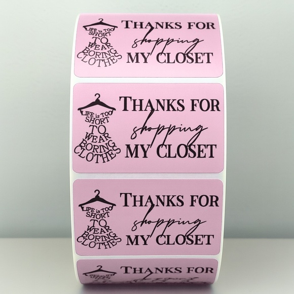 Thanks for Shopping My Closet Stickers – Cute Labels for Clothing Orders - Picture 3 of 11